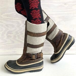 Sorel Helen of Tundra Waterproof Leather Winter Boots Size 8
